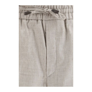 Brioni Gray Linen Casual Pants