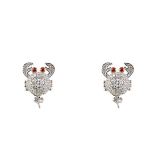 Lancaster White Silver Earrings