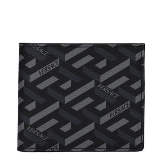 Versace Black Fabric Wallet