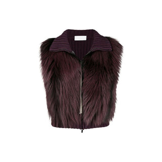 Fabiana Filippi Gray Merino Wool Sleveless Jacket