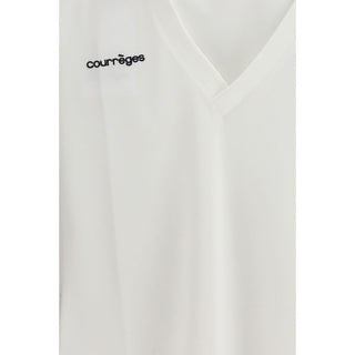 Courrèges Sports Cropped Cotton Polo Shirt