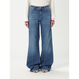 Liu Jo Blue Cotton Flared Jeans