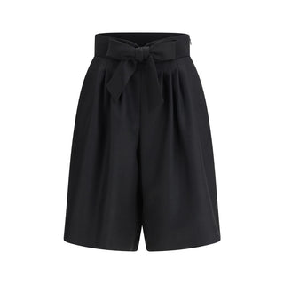 Valentino Black Wool Bermuda Shorts