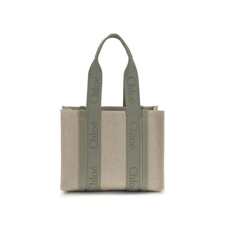 Chloé Beige Linen Shoulder Bag