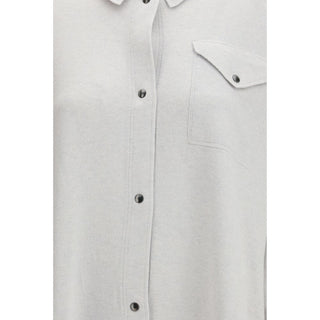 Fabiana Filippi Gray Fleece Wool Shirt