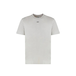 Off-White Gray Cotton T-Shirt
