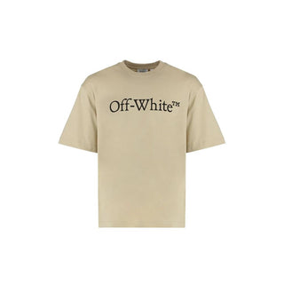 Off-White Beige Cotton T-Shirt