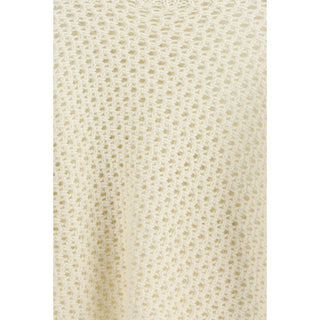 Fabiana Filippi Beige Fleece Wool Sweatshirt