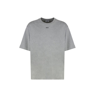 Off-White Gray Cotton T-Shirt