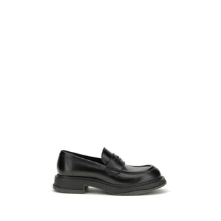 Gucci Black Calf Leather Bos Taurus Slip-On Loafers