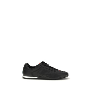Gucci Black Calf Leather Bos Taurus Low Top Sneakers