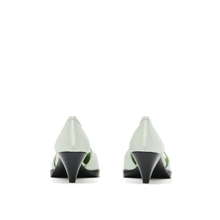 Prada Bicolor Silk Mid Heel Pumps