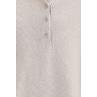 Allude Beige Cashmere Polo Shirt