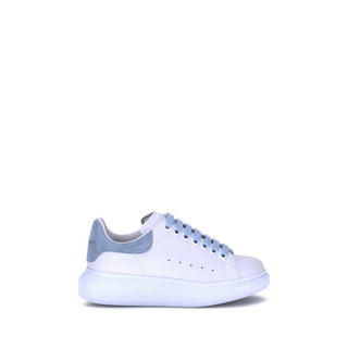 Alexander McQueen Blue Calf Leather Platform Sneakers