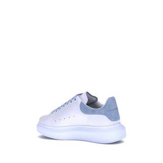 Alexander McQueen Blue Calf Leather Platform Sneakers
