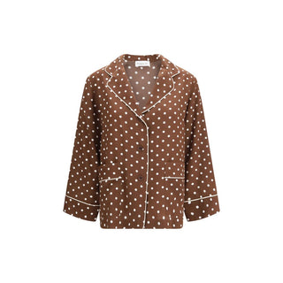 P.A.R.O.S.H. Brown Silk Pattern Shirt