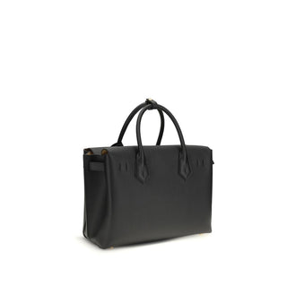 MCM Black Calf Leather Bos Taurus Handbag