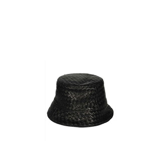 Bottega Veneta Black Lamb Leather Bucket Hat