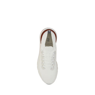 Brunello Cucinelli White Cotton Low Top Sneakers
