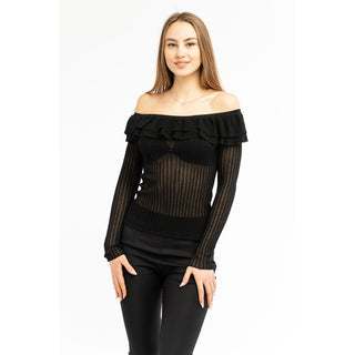 Patrizia Pepe Black Viscose Sweatshirt