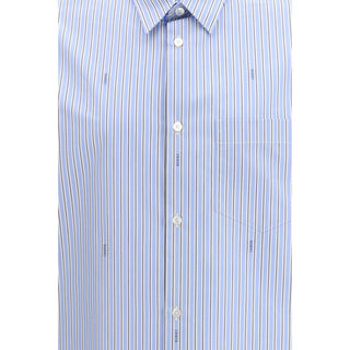 Gucci Blue Cotton Pattern Shirt