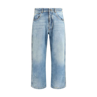 Maison Margiela Blue Cotton Cropped Jeans