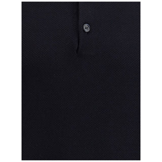 Brioni Black Cotton Polo Shirt