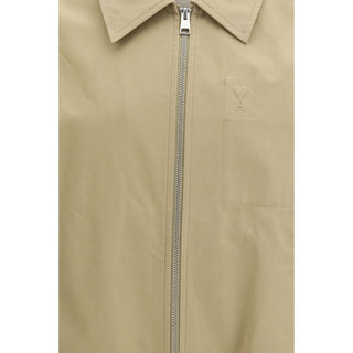 Ami Paris Beige Cotton Coat