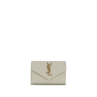 Saint Laurent Beige Calf Leather Bos Taurus Wallet