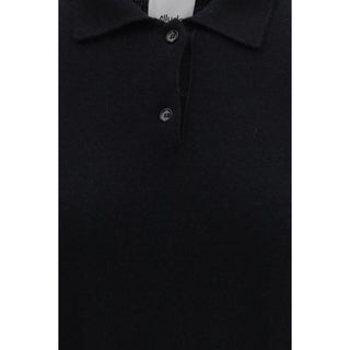Allude Black Cashmere Polo Shirt