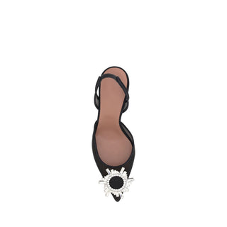 Amina Muaddi Black Polyester Pumps