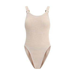 Hunza G Beige Polyamide One-Piece Swimsuit