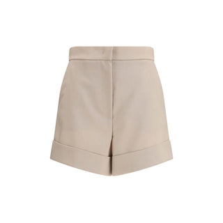 Max Mara Bicolor Fleece Wool Bermuda Shorts