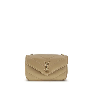 Saint Laurent Beige Lamb Ovis Aries Aries Shoulder Bag