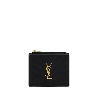 Saint Laurent Black Calf Leather Wallet