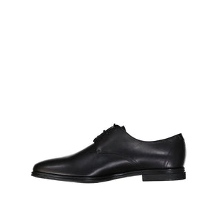 Salvatore Ferragamo Black Calfskin Oxfords And Derbies
