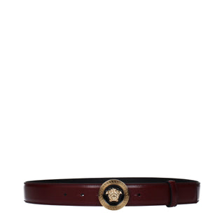 Versace Red Leather Regular Belt