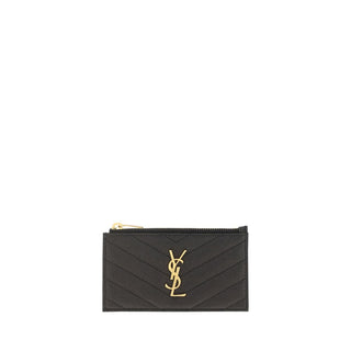 Saint Laurent Black Calf Leather Wallet