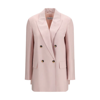 Max Mara Multicolor Fleece Wool Blazer