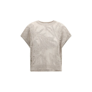 Brunello Cucinelli Beige Linen T-Shirt