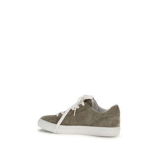 Brunello Cucinelli Gray Calf Leather Sneakers