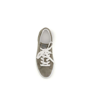 Brunello Cucinelli Gray Calf Leather Sneakers
