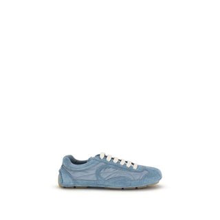 Prada Blue Lamb Athletic Sneakers