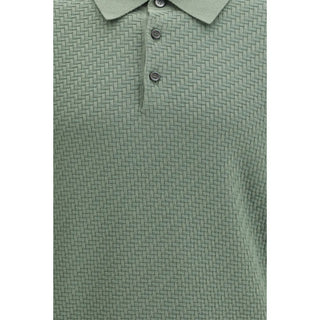 Brioni Bicolor Cotton Polo Shirt
