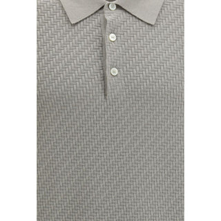 Brioni Beige Cotton Polo Shirt