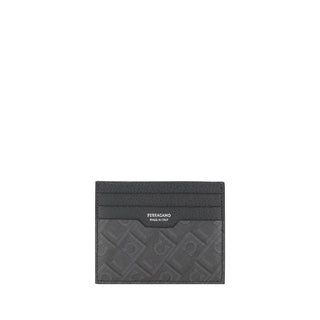 Ferragamo Gray Calf Leather Bos Taurus Wallet