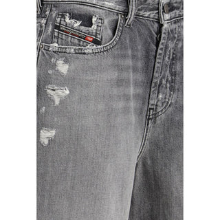 Diesel Gray Cotton Bermuda Shorts