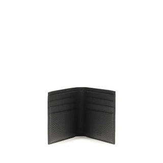 Ferragamo Black Calf Leather Bos Taurus Wallet