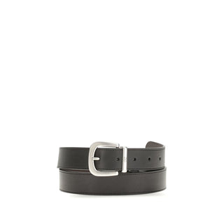 Valentino Garavani Black Calf Leather Bos Taurus Regular Belt