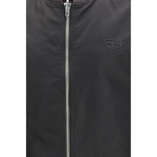 Diesel Brown Polyamide Sleveless Jacket